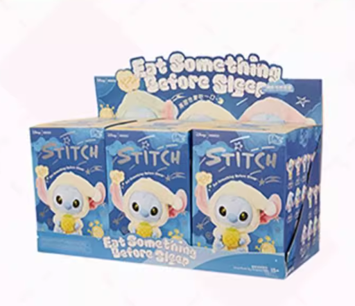 #882 Disney Stitch Eat Something Before Sleep Collection Vinyl Plush Toy Surprise Box