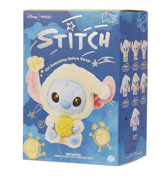 #882 Disney Stitch Eat Something Before Sleep Collection Vinyl Plush Toy Surprise Box